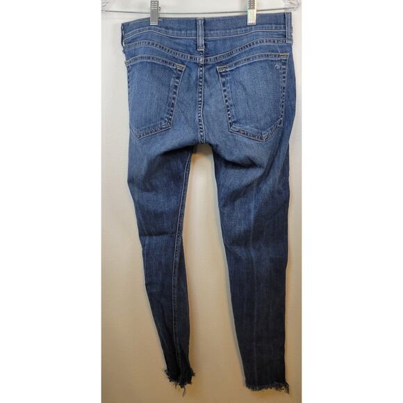 Rag & Bones Jeans Womens Size 25 Dre Jeans Straight Leg Raw Hem Skater Punk EMO - Picture 3 of 9